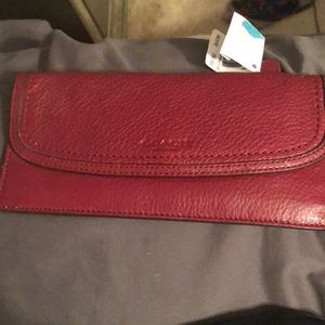 Red Coach Wallet with tags